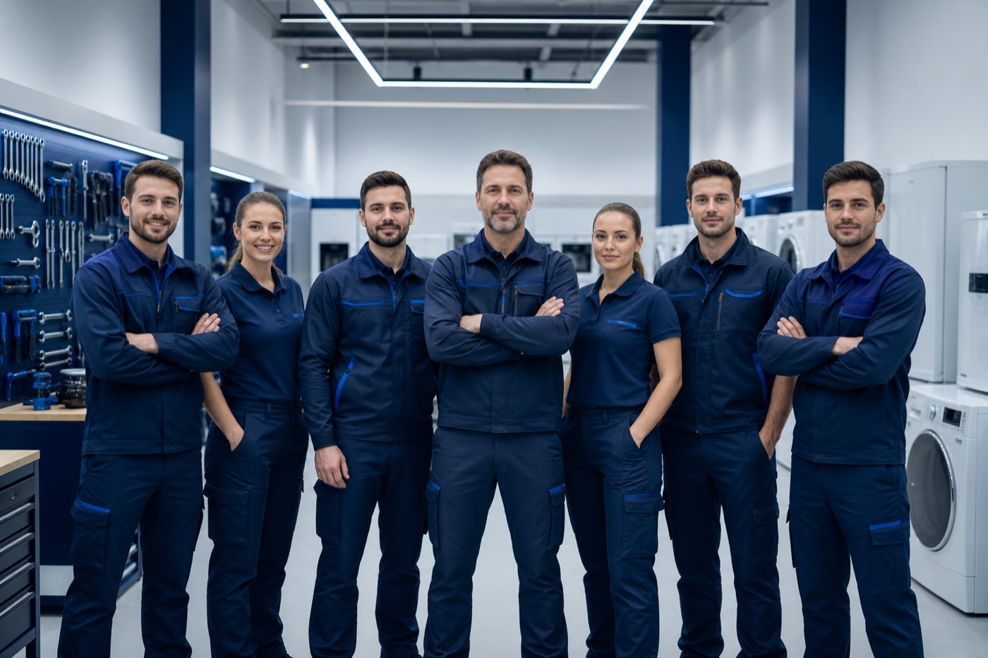 Servis Nova teknik servis ekibi modern bir servis merkezinde